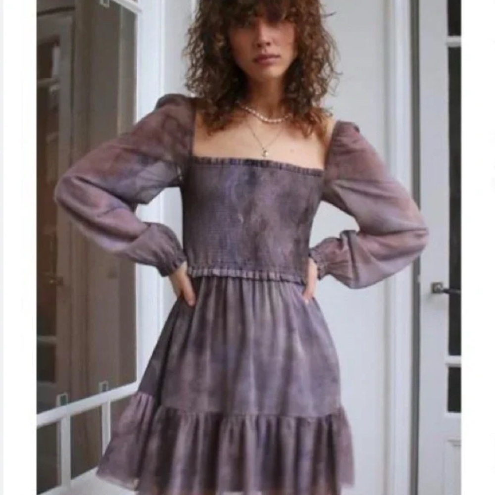 Aritzia x Wilfred Tempest Mini Dress in Slate Purple